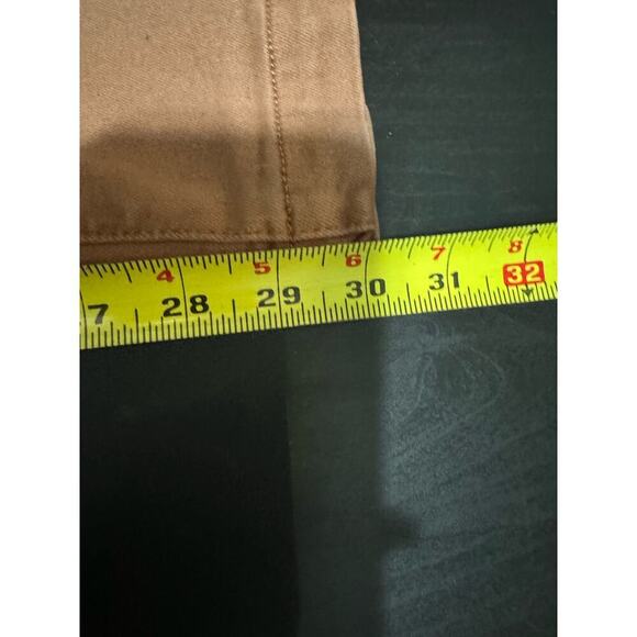 Paige Brooklyn Jeans Double Button Waistband Flare High Waisted Orange Size 33 - Picture 11 of 11